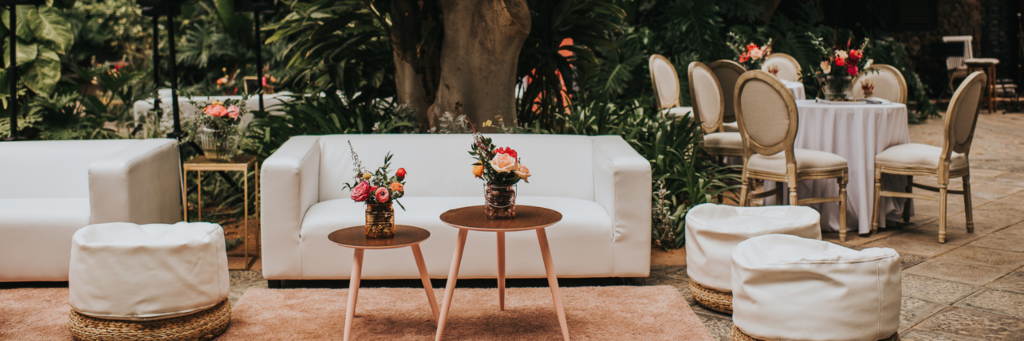 Mobiliario y decoración para eventos en Tenerife